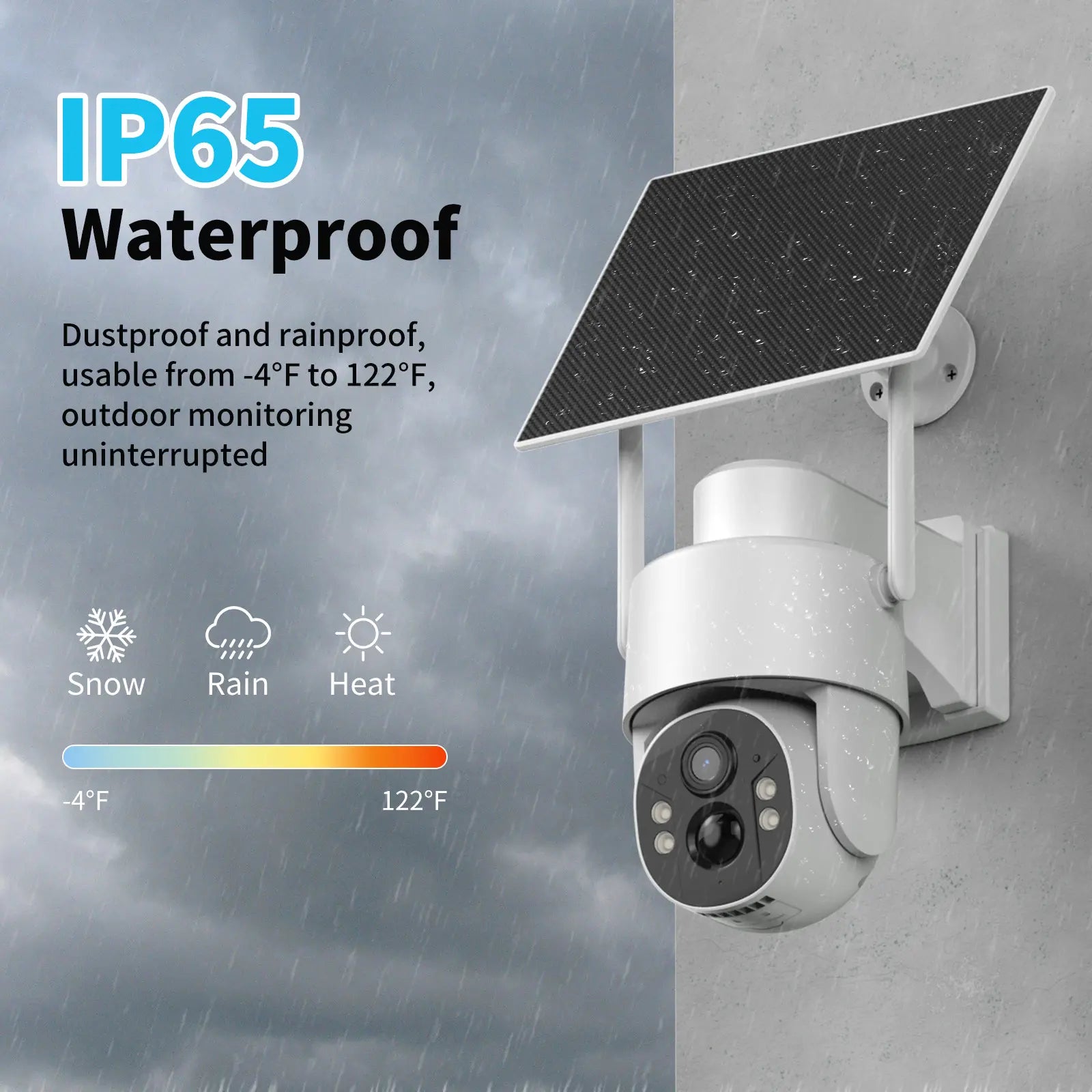 [Summervibes] Solar Powered 4G Security Camera CB174S, 4MP HD Color Night Vision, No WiFi Outdoor Camera for Farm/Home with IP65 Waterproof, Data Service Supported summerwins