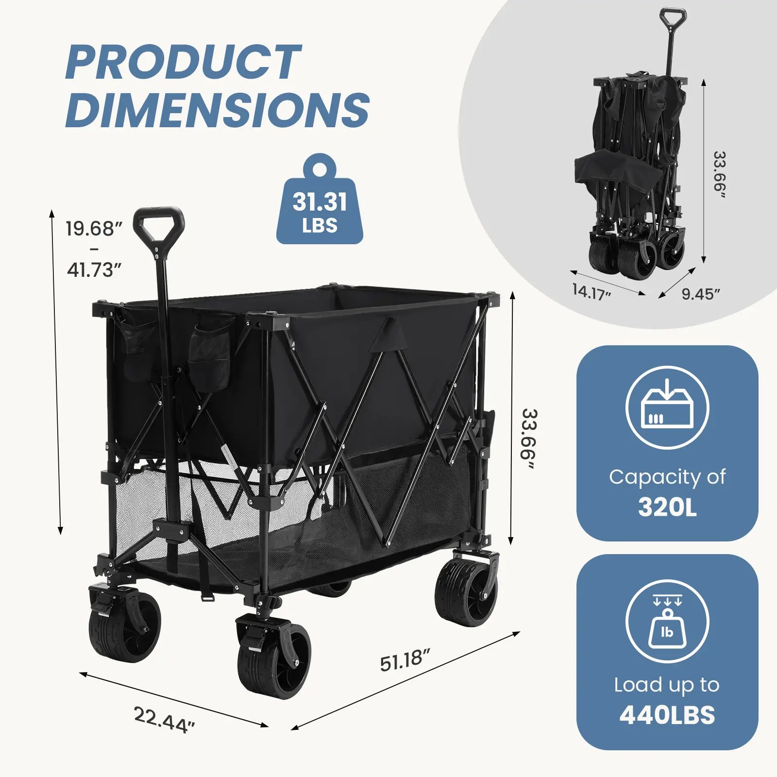 RuggedFold Outdoor Utility Wagon