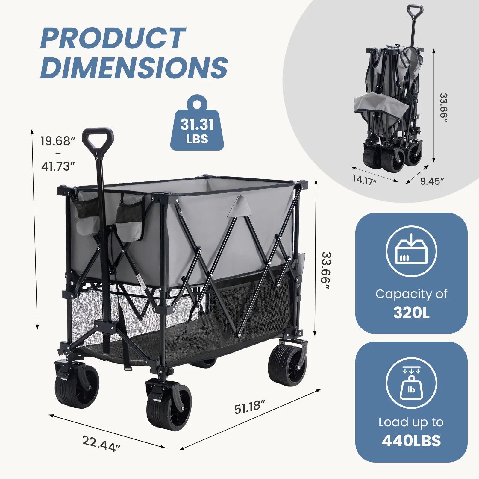 RuggedFold Outdoor Utility Wagon