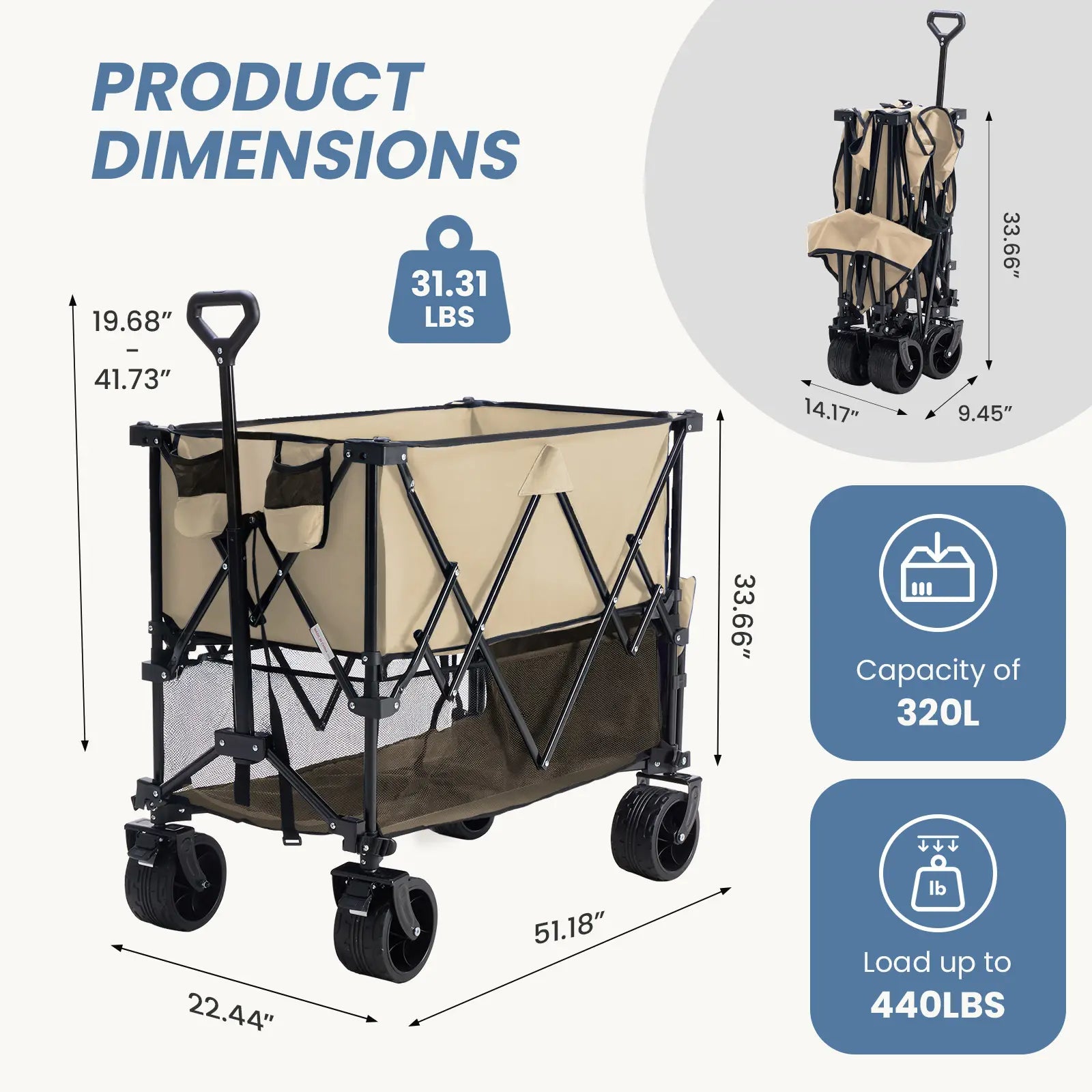 RuggedFold Outdoor Utility Wagon