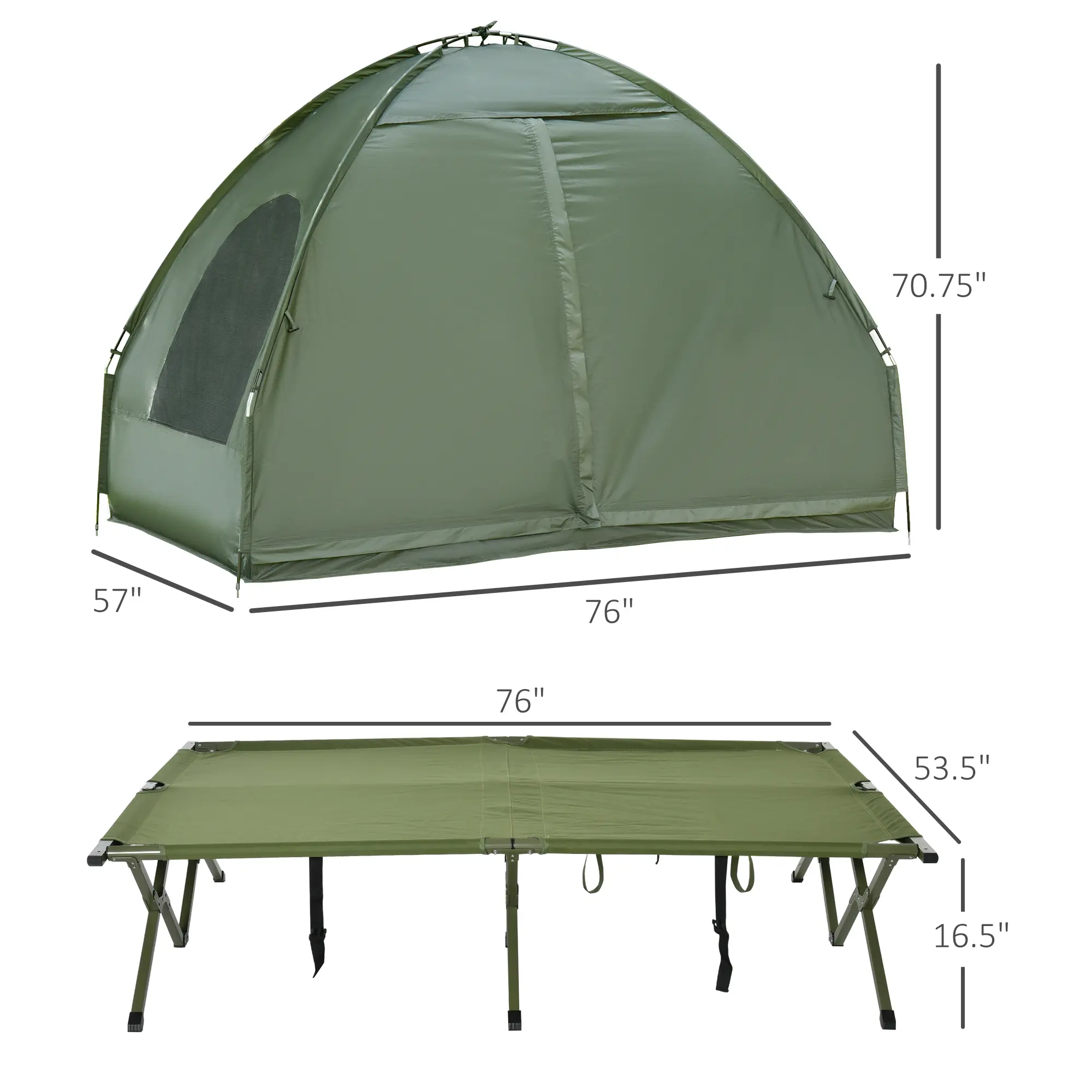 Summervibes Foldable Camping Cot Bed