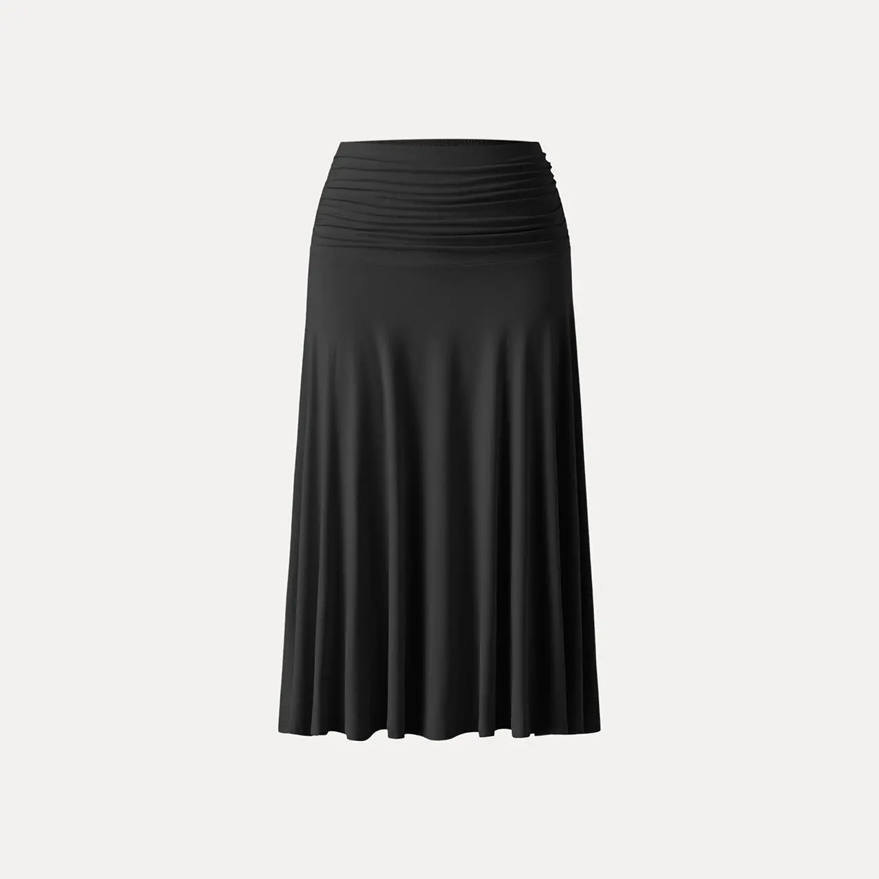 Flowy Ruched A-line Midi Skirt