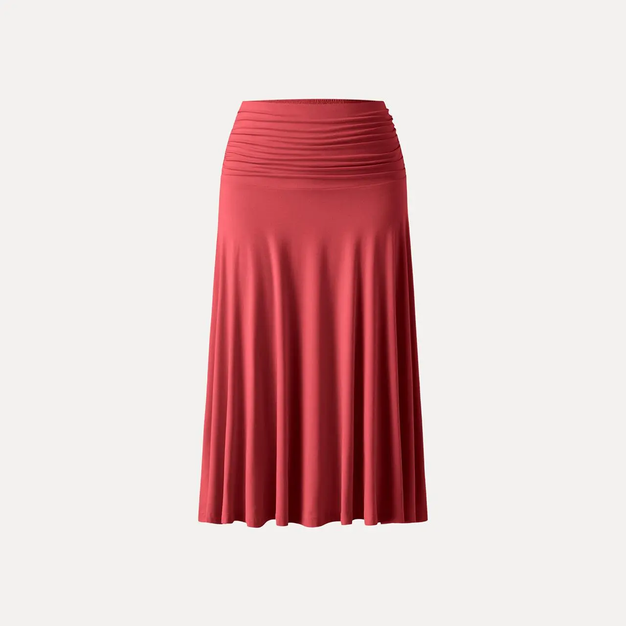 Flowy Ruched A-line Midi Skirt