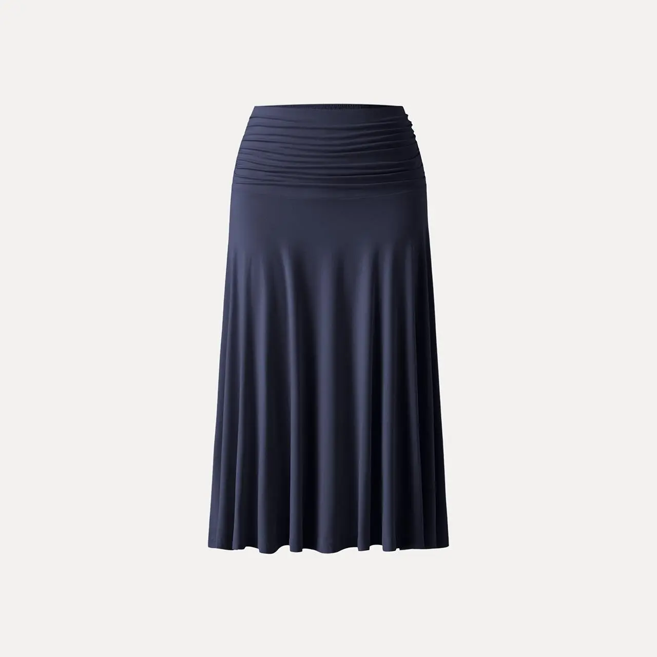 Flowy Ruched A-line Midi Skirt