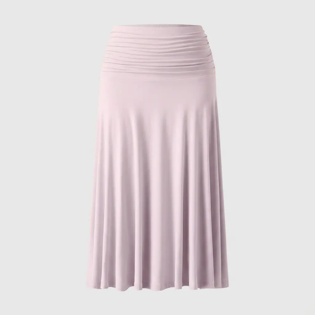 Flowy Ruched A-line Midi Skirt