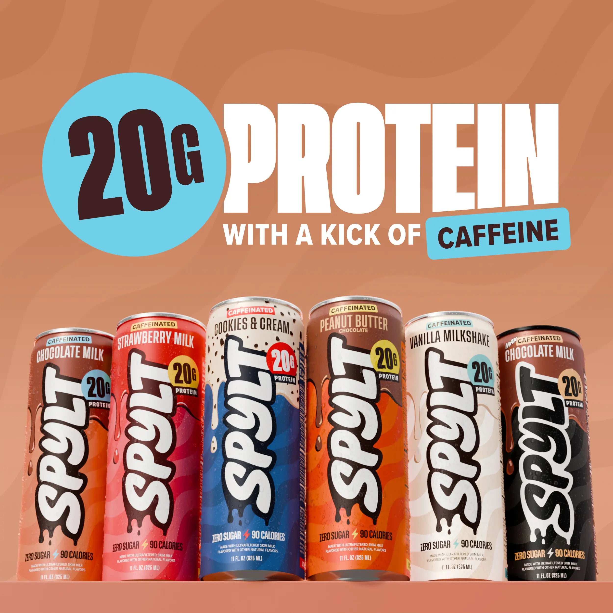 SPYLT High Protein Caffeinated Chocolate Milk - 12 Pack