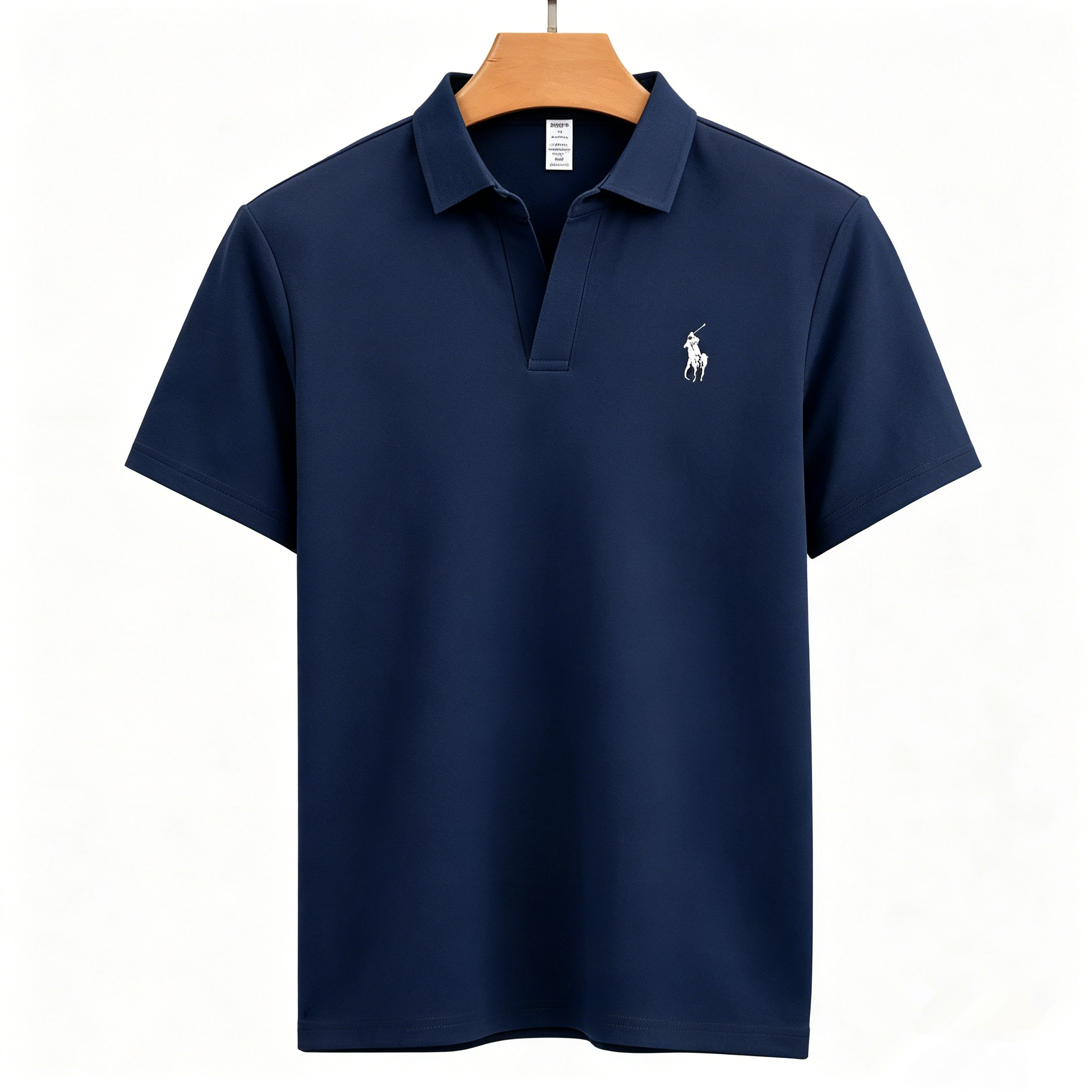 Men's classic short-sleeved V-neck polo shirt