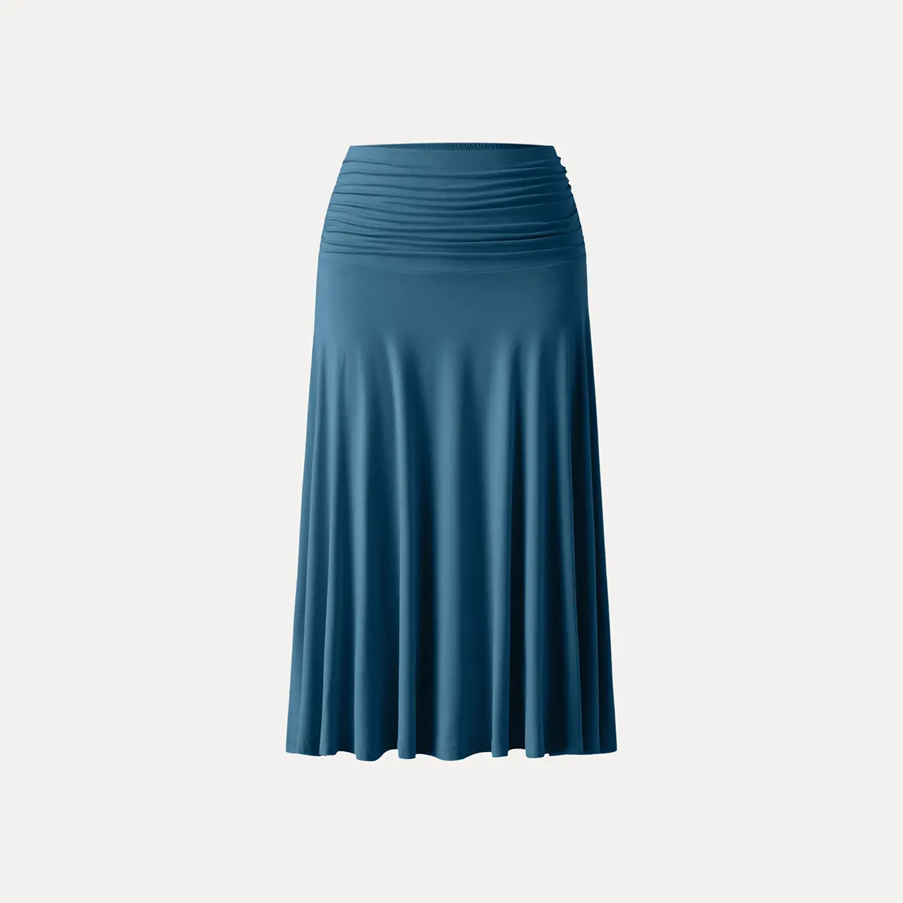 Flowy Ruched A-line Midi Skirt