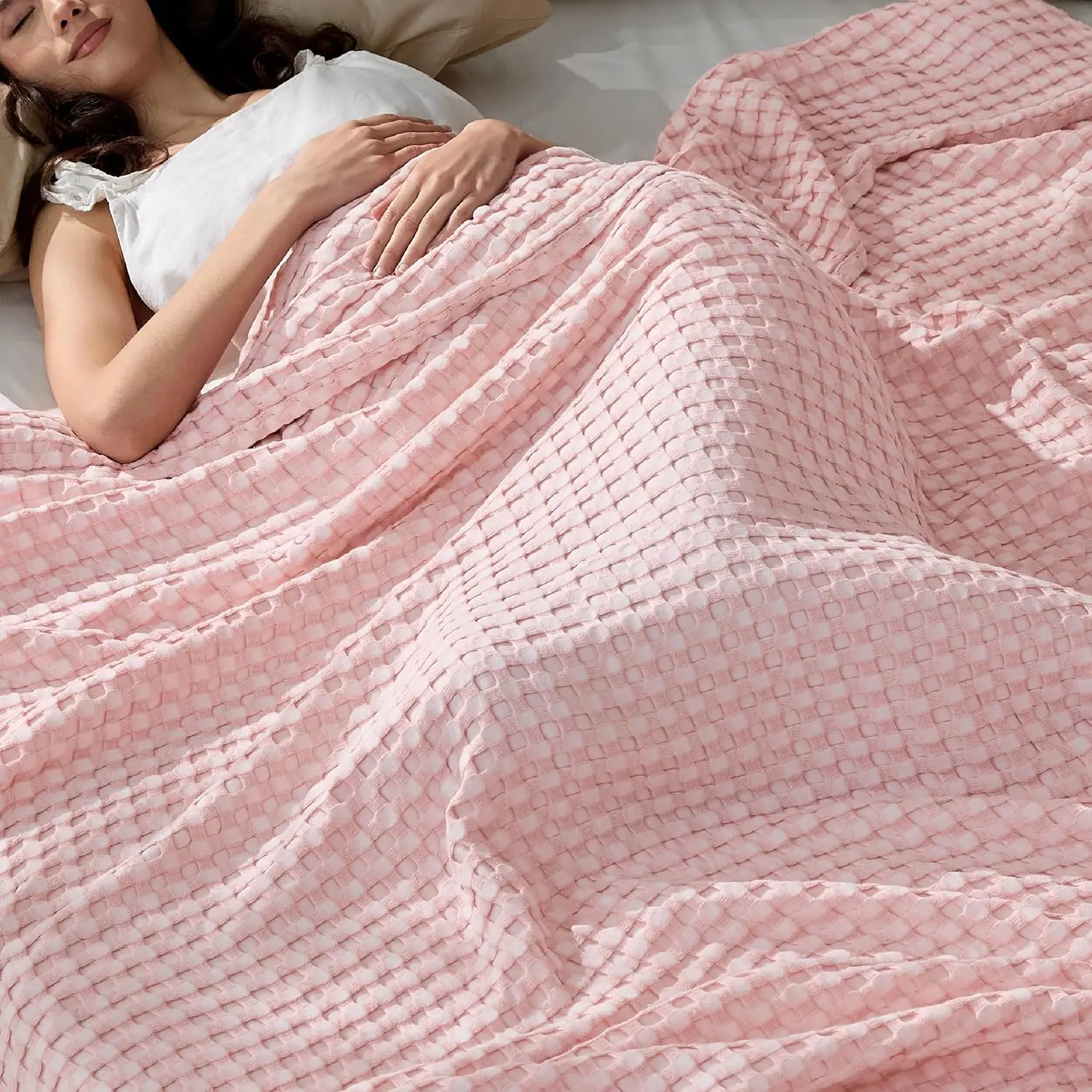 Bamboo Waffle Cooling Lightweight Throw