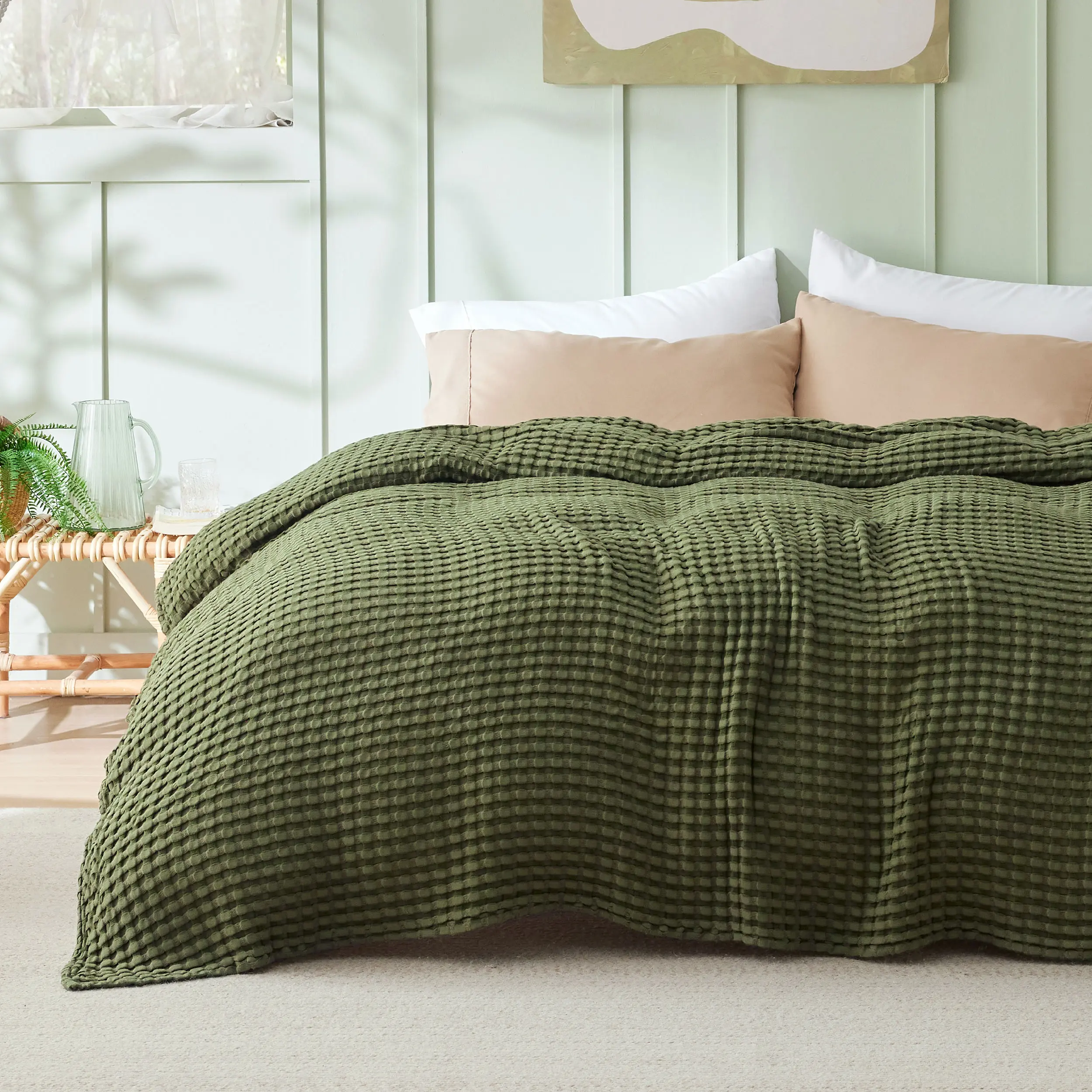 Bamboo Waffle Cooling Lightweight Throw
