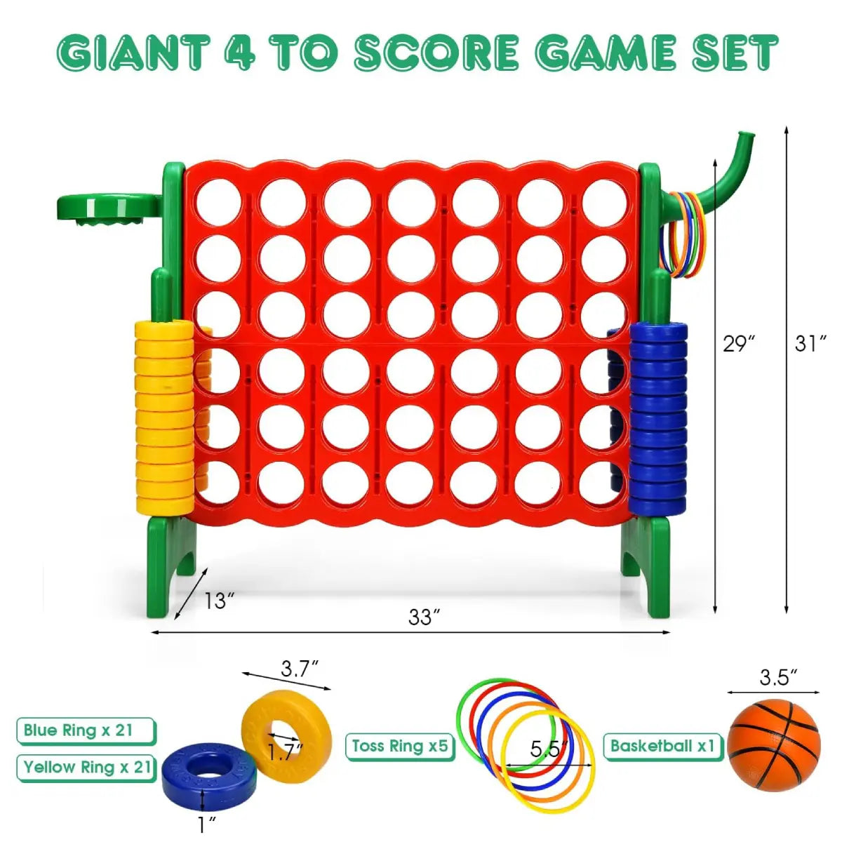 Giant Outdoor Four-in-Row Fun Set