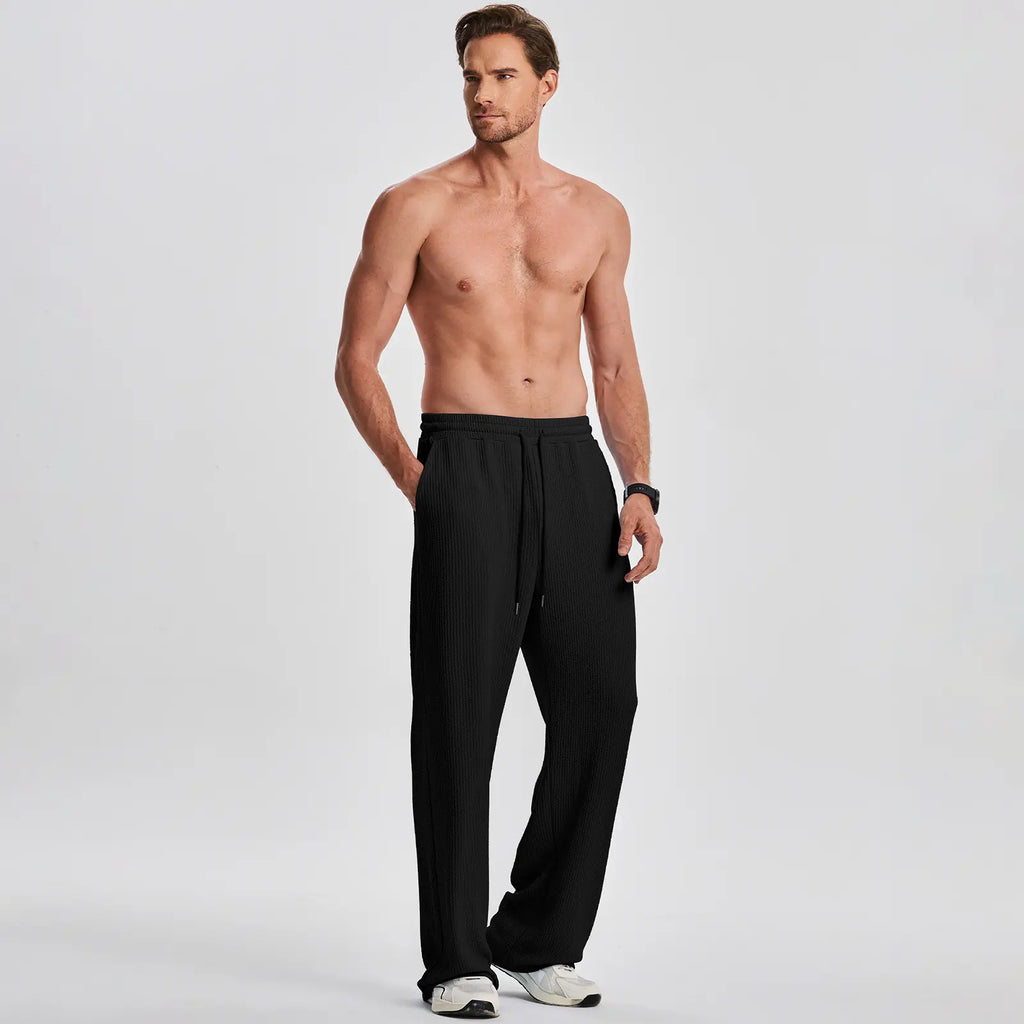 JMIERR Mens 2 Piece Rib Knit Sweatsuit Summer Sleeveless Tank Top Baggy Wide Leg Pants Set Vacation Beach Outfit for Men