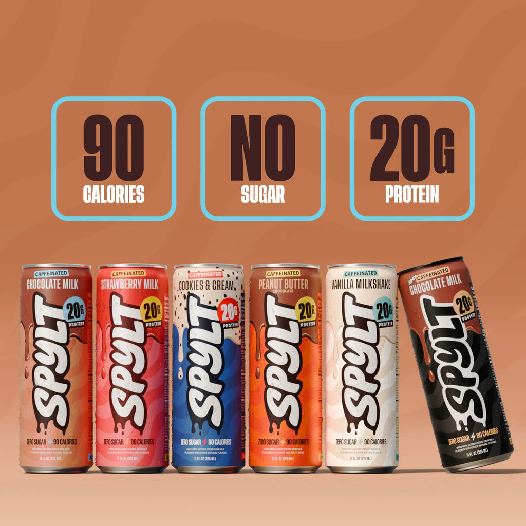 SPYLT High Protein Caffeinated Chocolate Milk - 12 Pack