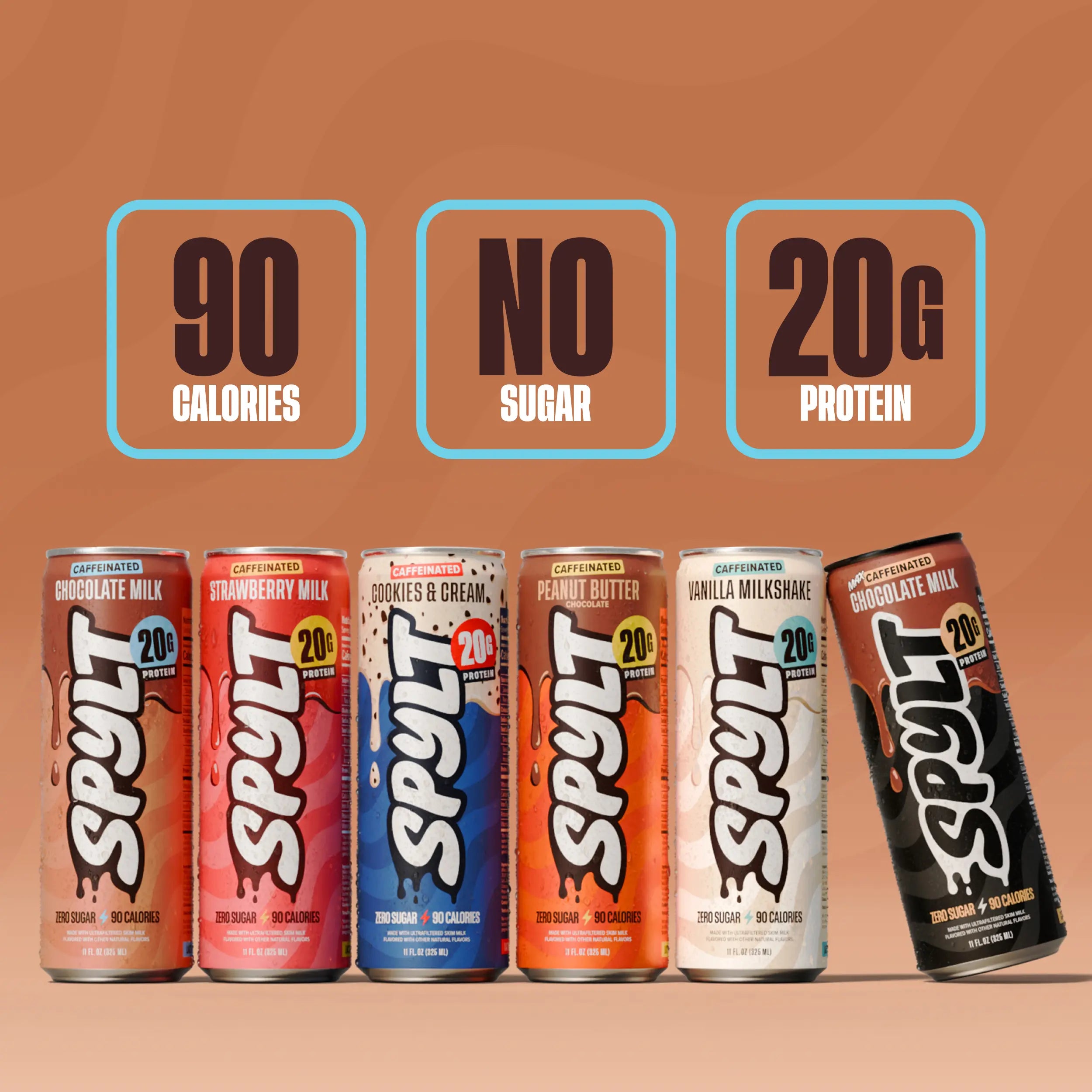 SPYLT High Protein Caffeinated Chocolate Milk - 12 Pack