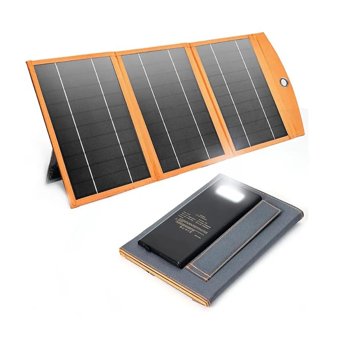 30W Portable Solar Panel Charger with 10000mAh Battery