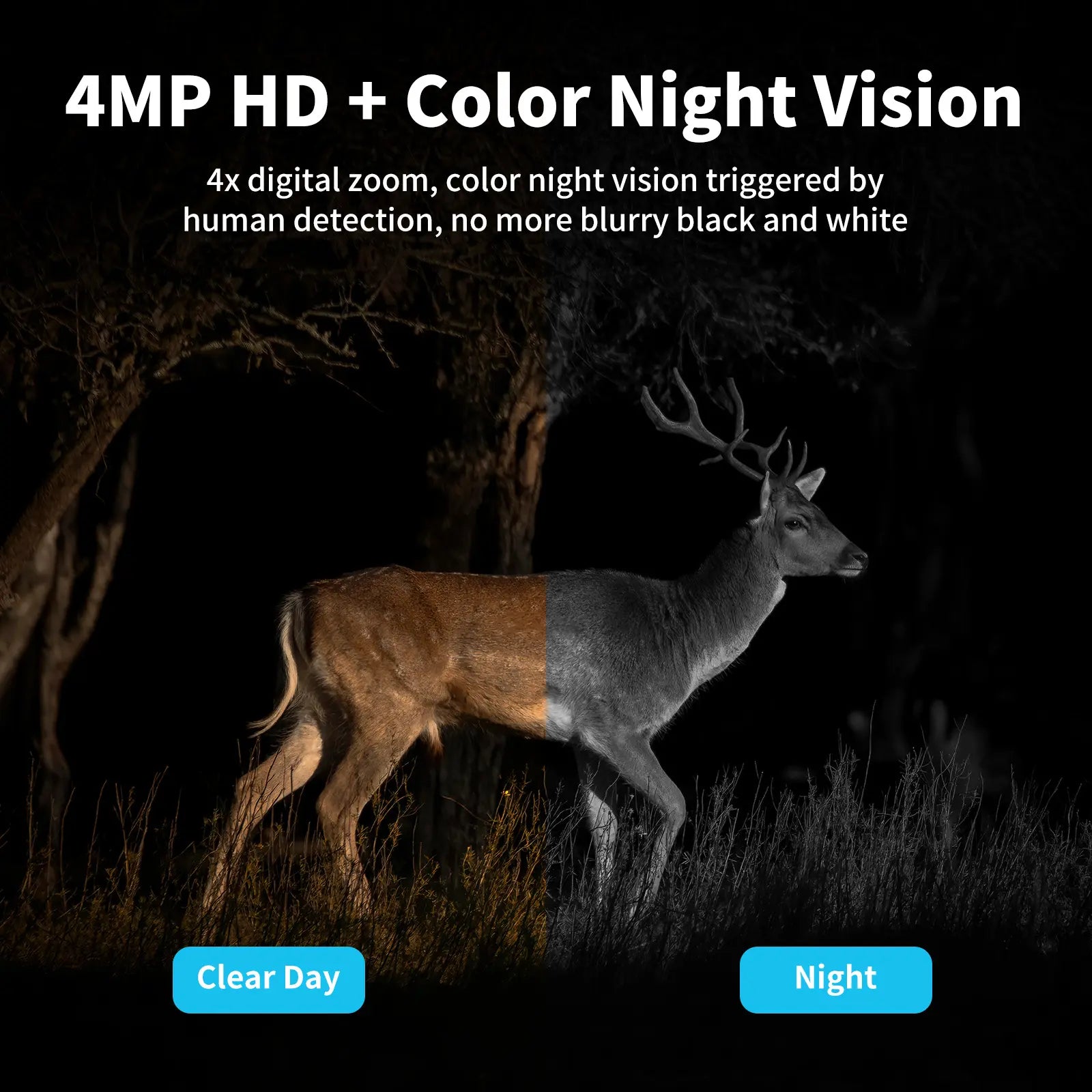 [Summervibes] Solar Powered 4G Security Camera CB174S, 4MP HD Color Night Vision, No WiFi Outdoor Camera for Farm/Home with IP65 Waterproof, Data Service Supported summerwins
