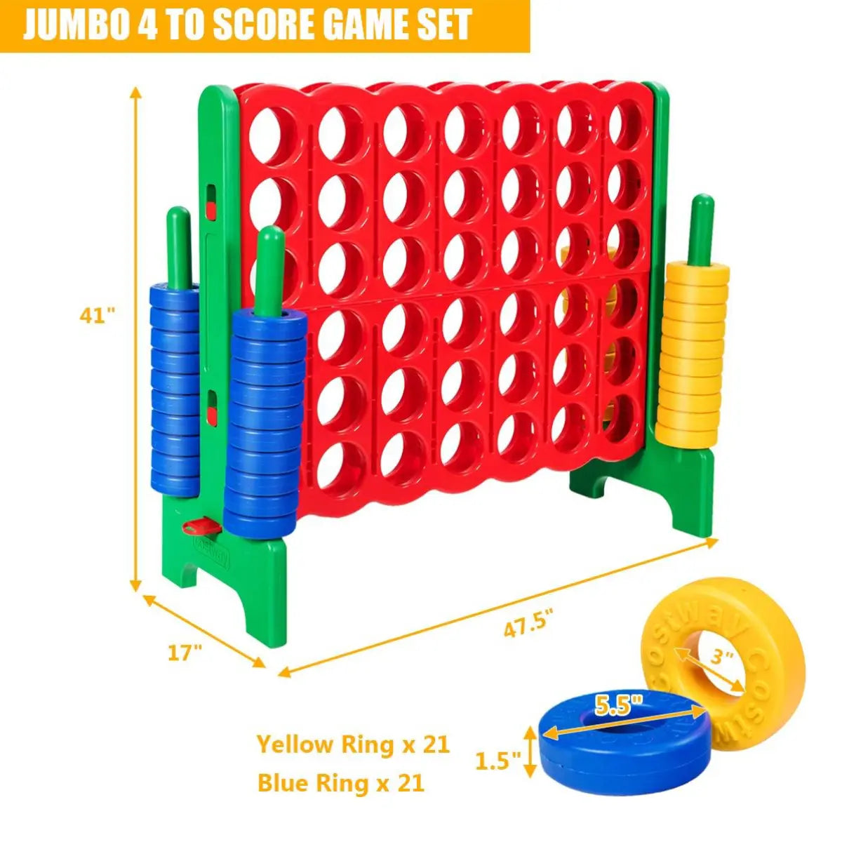 Giant Outdoor Four-in-Row Fun Set