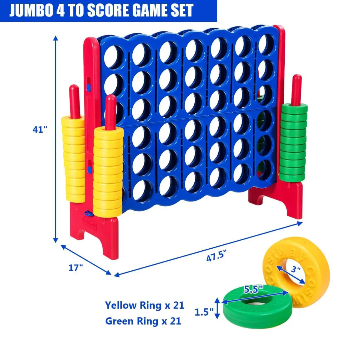 Giant Outdoor Four-in-Row Fun Set
