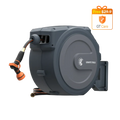 Father's Day Gift | Giraffe Tools 78ft-130ft 330LB Metal Bracket Retractable Garden 5/8in 1/2in Hose Reels for Outside, Wall Mounted Water Hose Reel with 180° Swivel, Any Length Lock, 9 Pattern Hose Nozzle, 2 years warranty, Stock up sale, summervibes