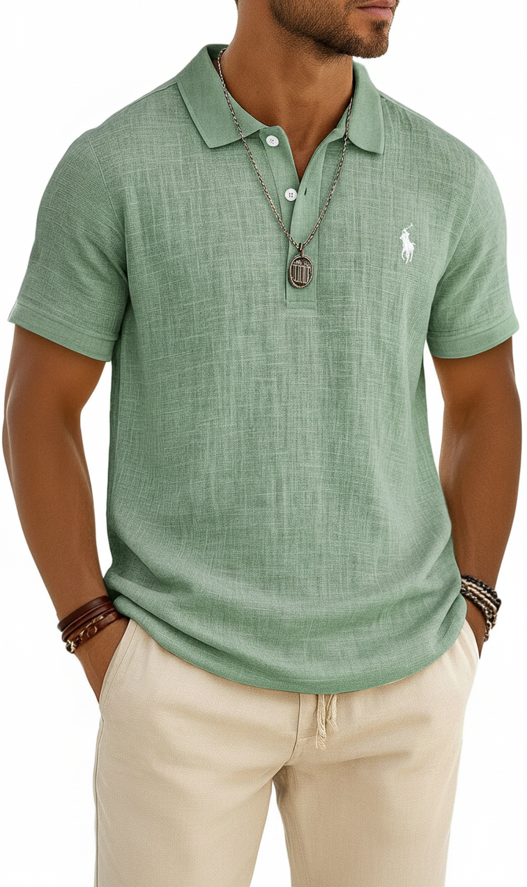 New Arrival: American-Style Loose-Fit Linen Short-Sleeve Top