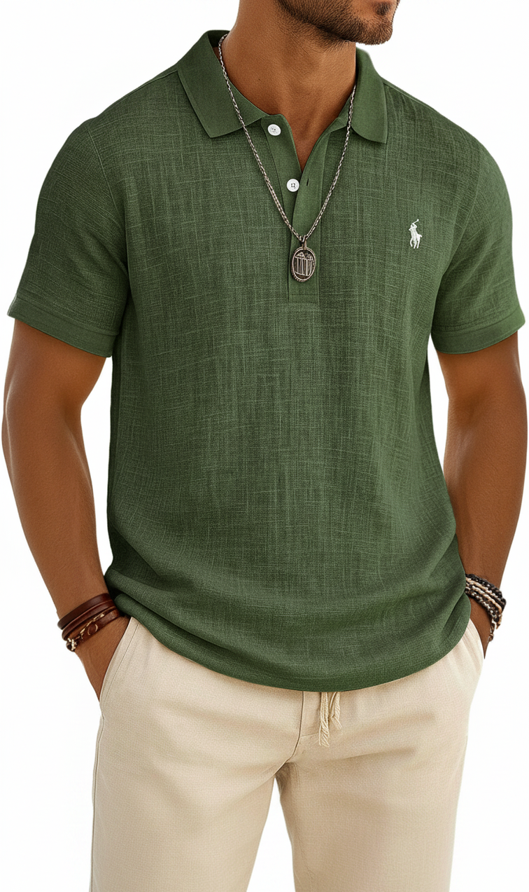 New Arrival: American-Style Loose-Fit Linen Short-Sleeve Top