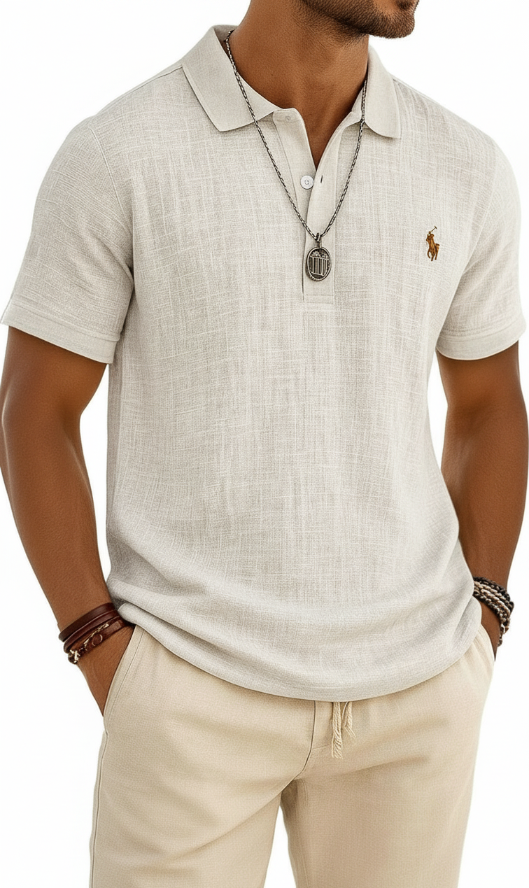 New Arrival: American-Style Loose-Fit Linen Short-Sleeve Top