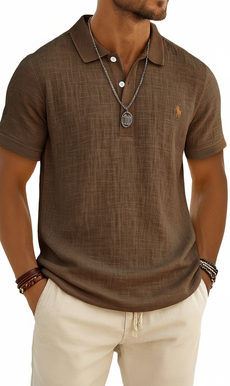 New Arrival: American-Style Loose-Fit Linen Short-Sleeve Top
