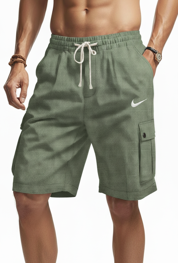 Men's Summer Casual Beach Shorts (Slub Linen)