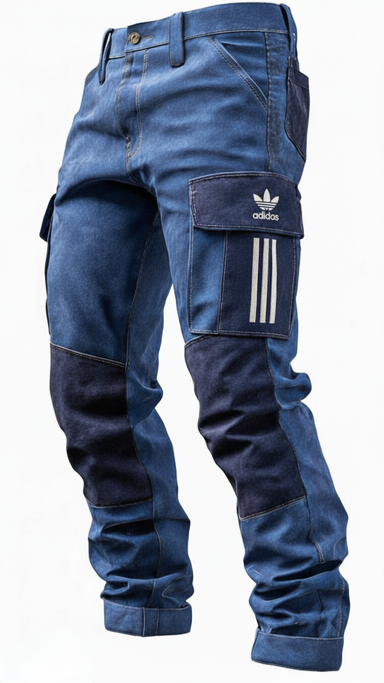 Men's Denim Cargo Pants