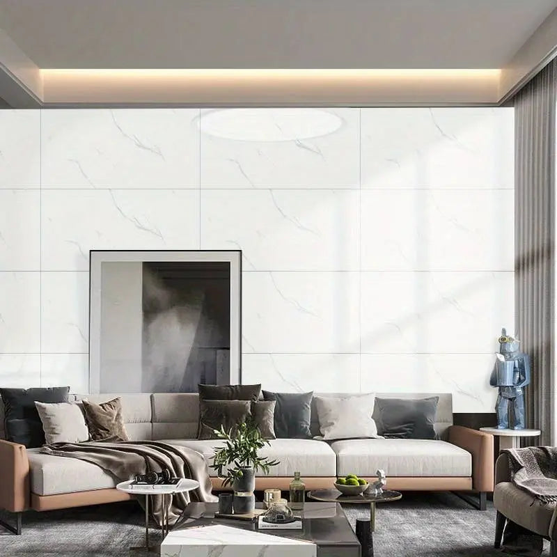 10/12/20 Packs Self-Adhesive Marble Tiles Wall Sticker Stick On Kitchen Bathroom Home Decor  UK