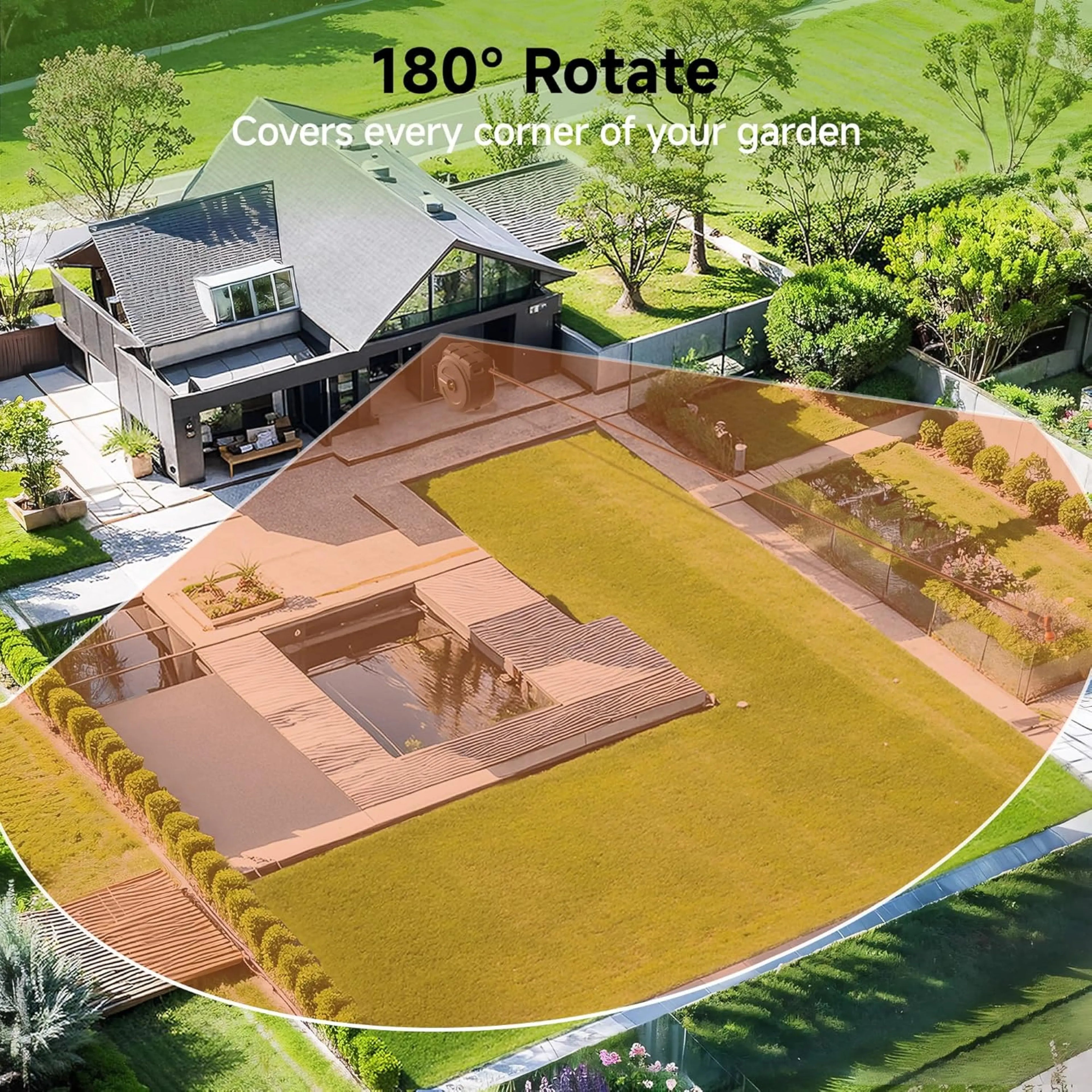 Father's Day Gift | Giraffe Tools 78ft-130ft 330LB Metal Bracket Retractable Garden 5/8in 1/2in Hose Reels for Outside, Wall Mounted Water Hose Reel with 180° Swivel, Any Length Lock, 9 Pattern Hose Nozzle, 2 years warranty, Stock up sale, summervibes