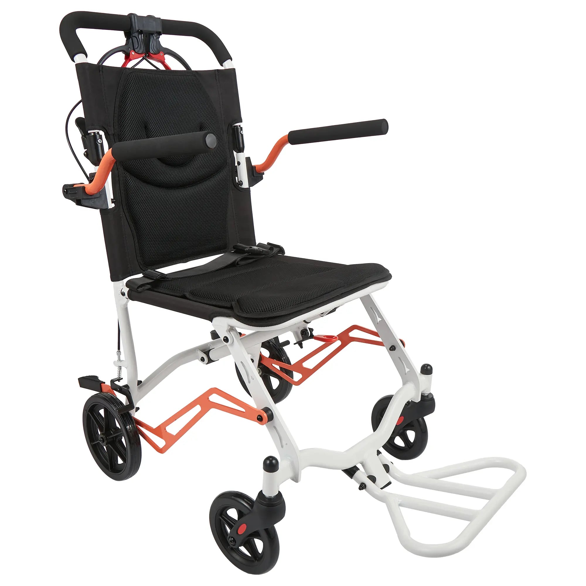 Lightweight Folding Transport Wheelchair for Adults & Seniors