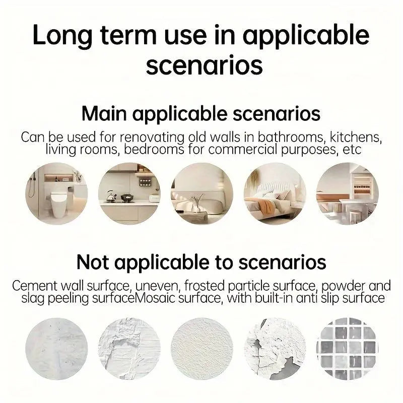 10/12/20 Packs Self-Adhesive Marble Tiles Wall Sticker Stick On Kitchen Bathroom Home Decor  UK