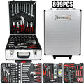 Bourvill 899-Piece Tool Set - High-Capacity Portable Metal Tool Case,Wheeled Mobile Tool Cabinet, and 4-Tier Aluminum Alloy Storage Unit- A Complete Kit for Mechanical Repair & Home Maintenance - ThePerfect Father's Day Gift #fathersdaygift