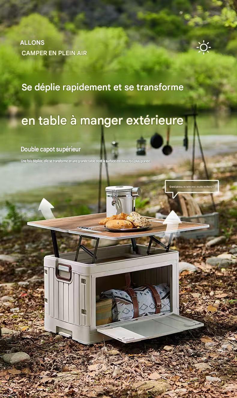 [Paiement à la livraison, livraison sous 24 heures]Table pliante et extensible et boîte de rangement pliable à grande capacité