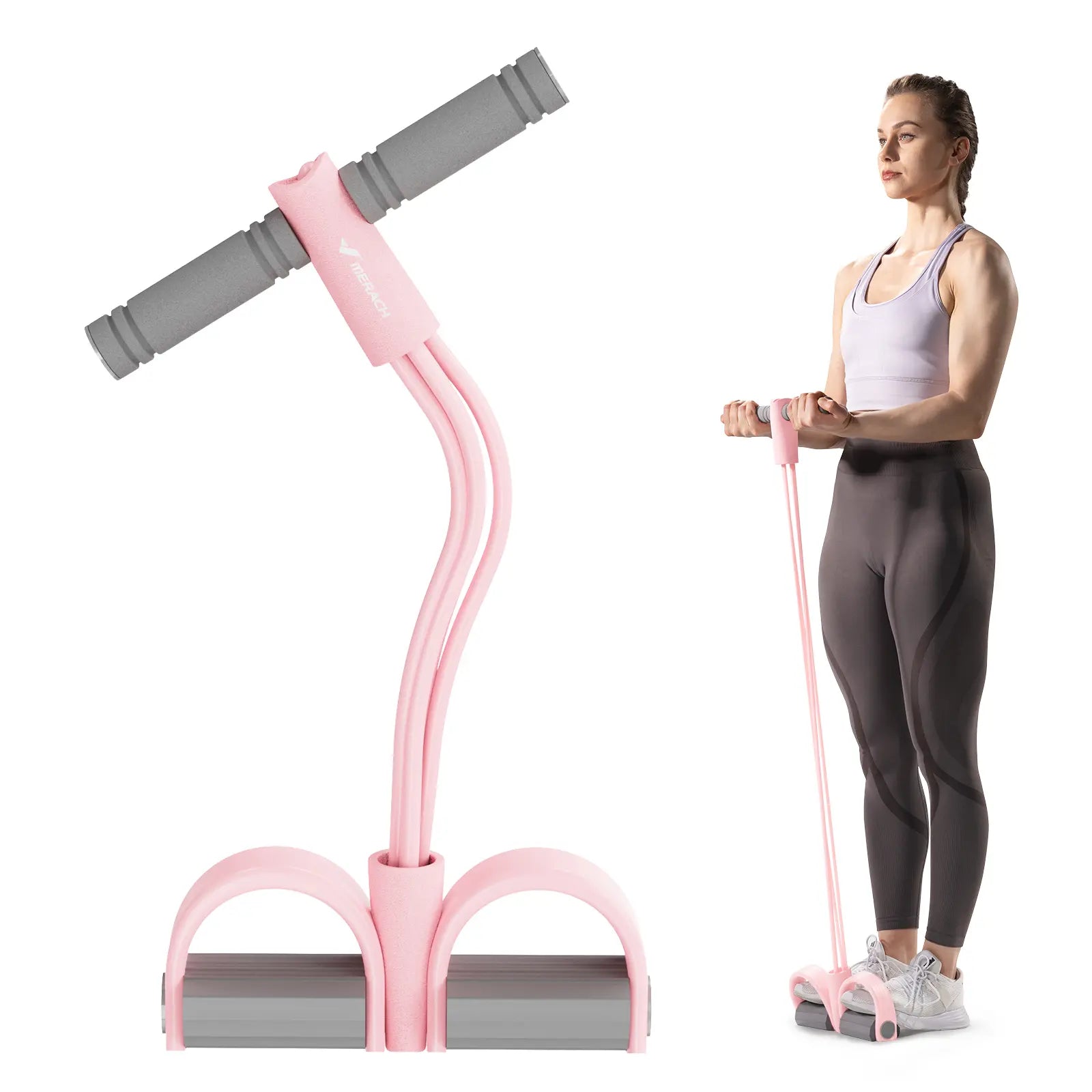 Merach Multifunction Pedal Resistance Band, Elastic Pull Rope Fitness, Full-Body Workout at Home Gym, Exercise Sit-up, Yoga, Abdominal Training Summervibes