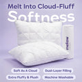Mellow Sleep | Ploof Pillow – Extra-Fluffy Dual-Layer Pillow, Cloud-Like Soft Plush Bed Pillow with Breathable Support, Never Flat, Neck-Cradling Comfort for Side, Back & Stomach Sleepers, Machine Washable