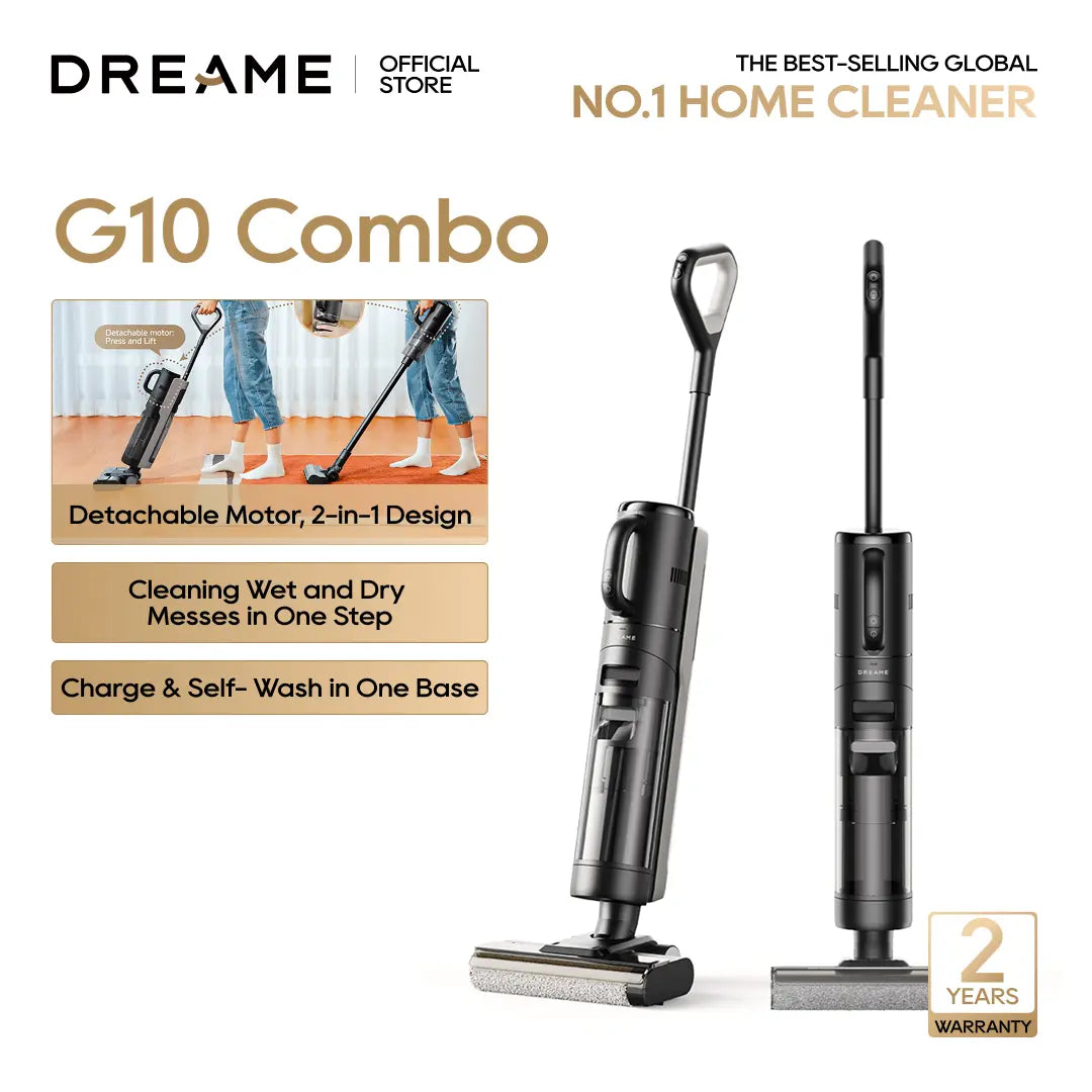 DREAME G10 Pro Elite Wet Dry Vacuum Cleaner, Cordless Vacuum Mop All in One with Auto Self-Cleaning, Up to 30 Mins Runtime, Cordless Floor Cleaner Machine for Hard Floors, Edge Cleaning Wet Dry Vacuum