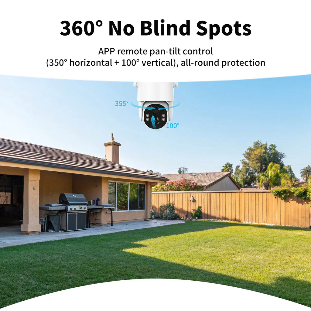 [Summervibes] Solar Powered 4G Security Camera CB174S, 4MP HD Color Night Vision, No WiFi Outdoor Camera for Farm/Home with IP65 Waterproof, Data Service Supported summerwins