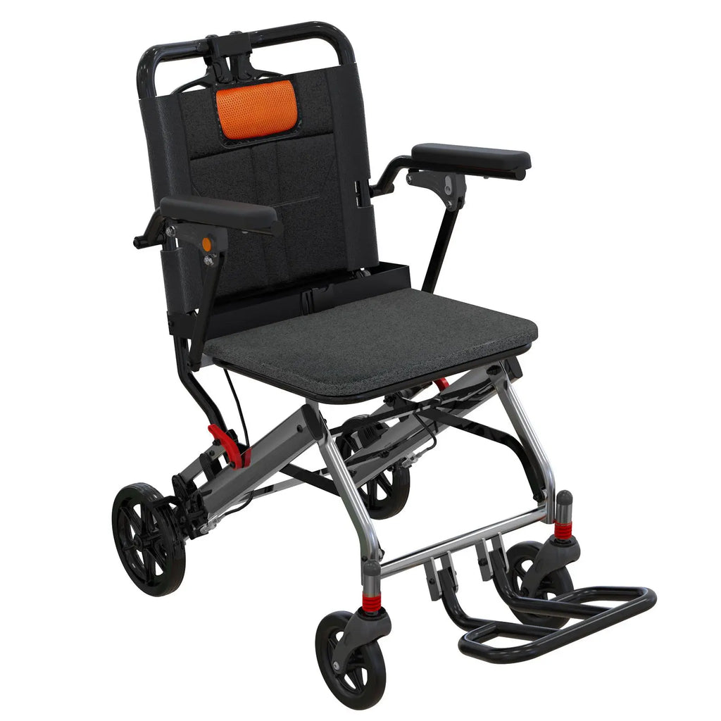 Lightweight Folding Transport Wheelchair for Adults & Seniors