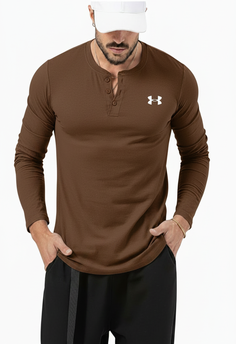 Retro Rugged Everyday Henley Shirt