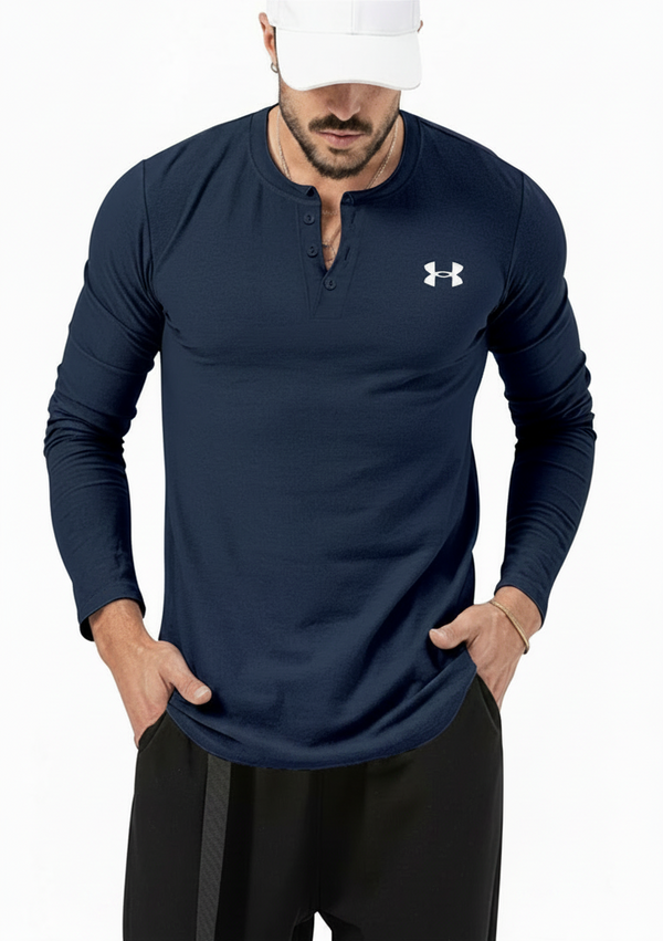 Retro Rugged Everyday Henley Shirt