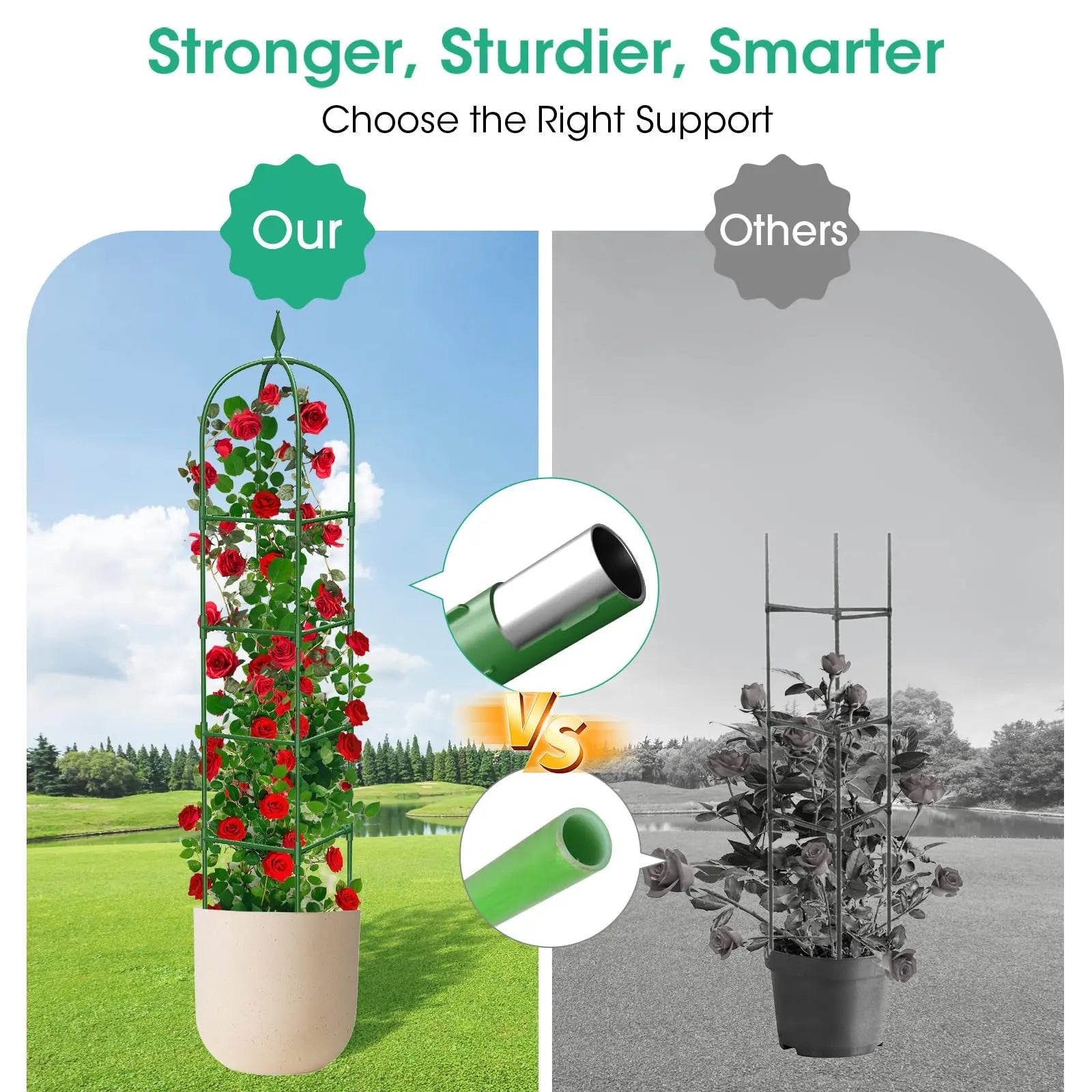 Gardener's Metal Obelisk Pack Set