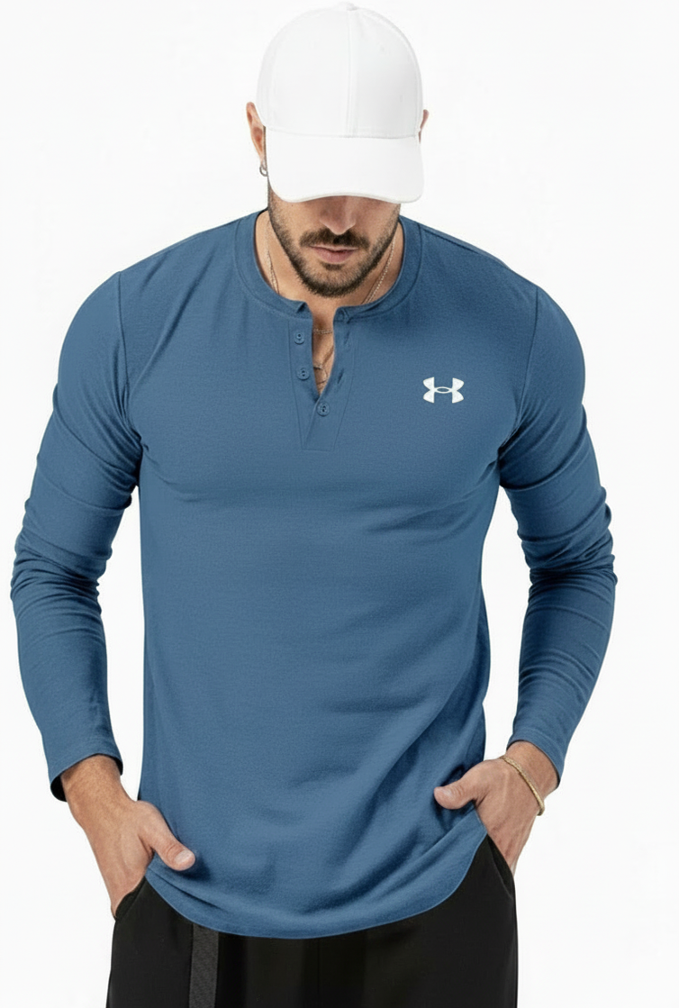 Retro Rugged Everyday Henley Shirt