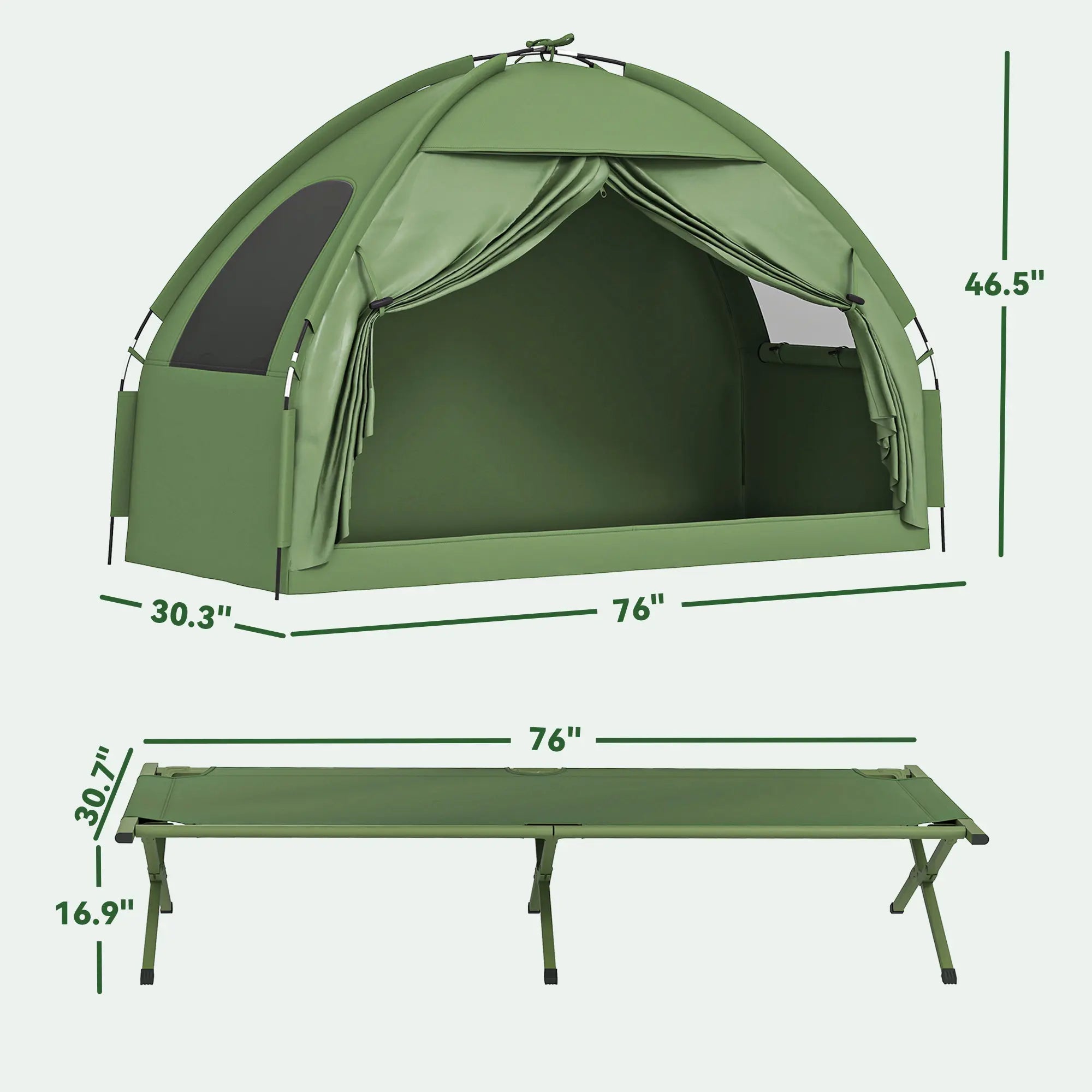 Summervibes Foldable Camping Cot Bed