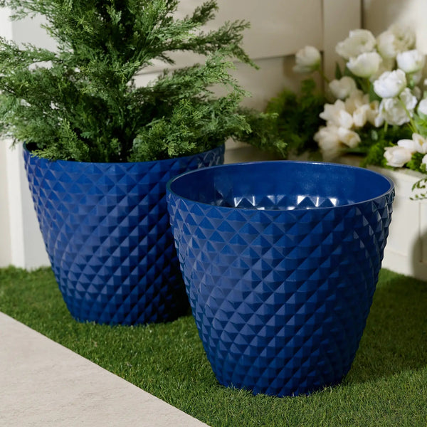 Pearlescent Diamond XL Planter Set