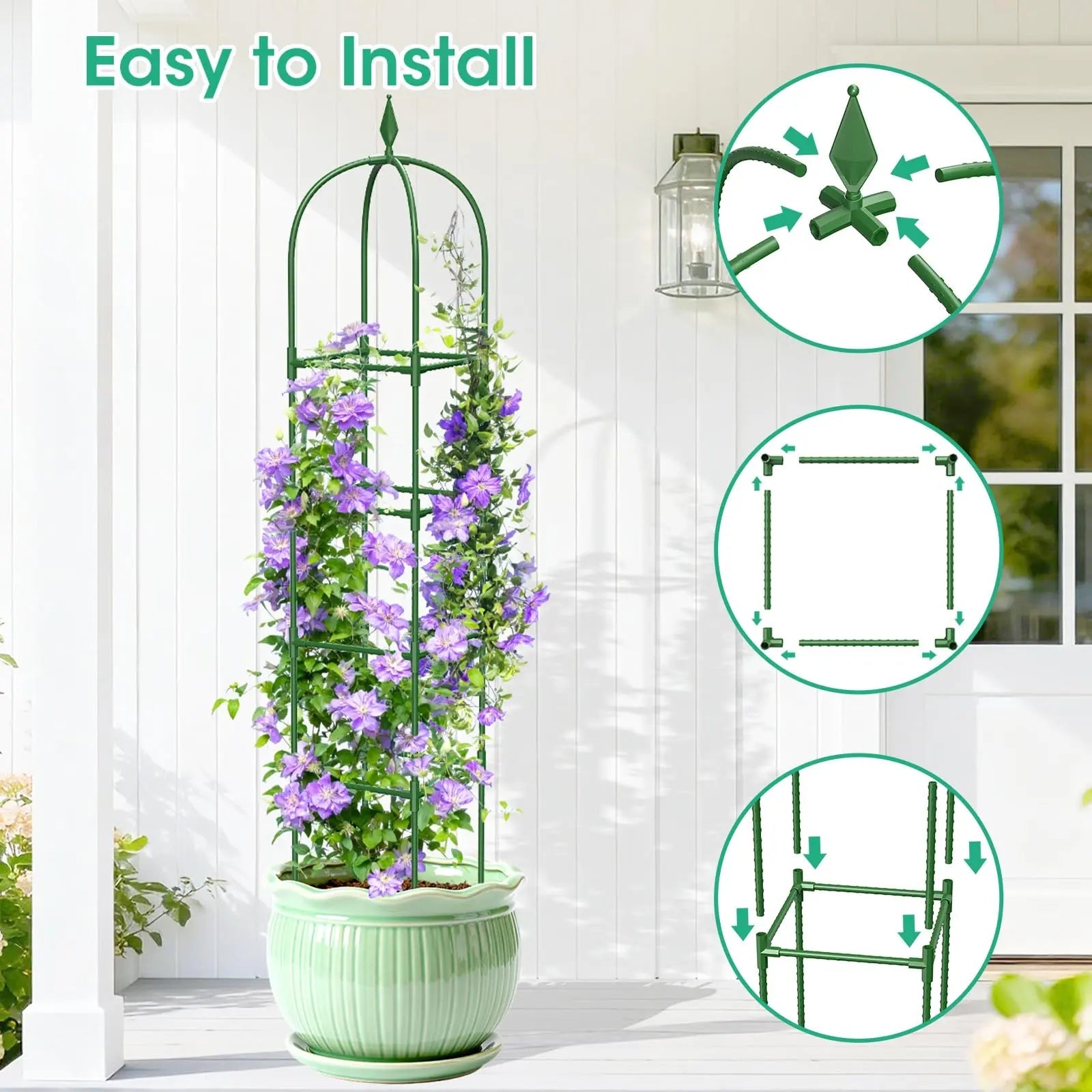 Gardener's Metal Obelisk Pack Set