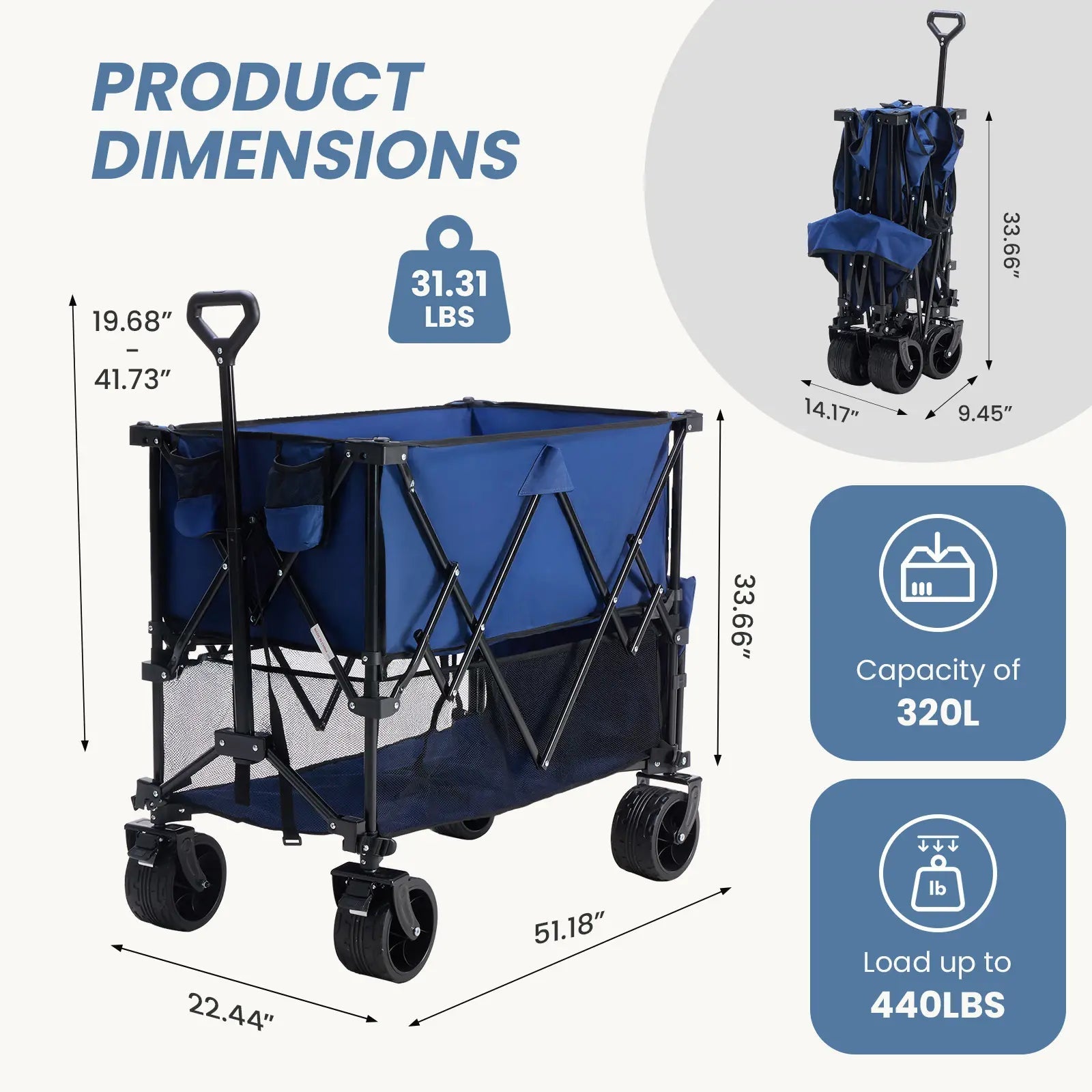 RuggedFold Outdoor Utility Wagon