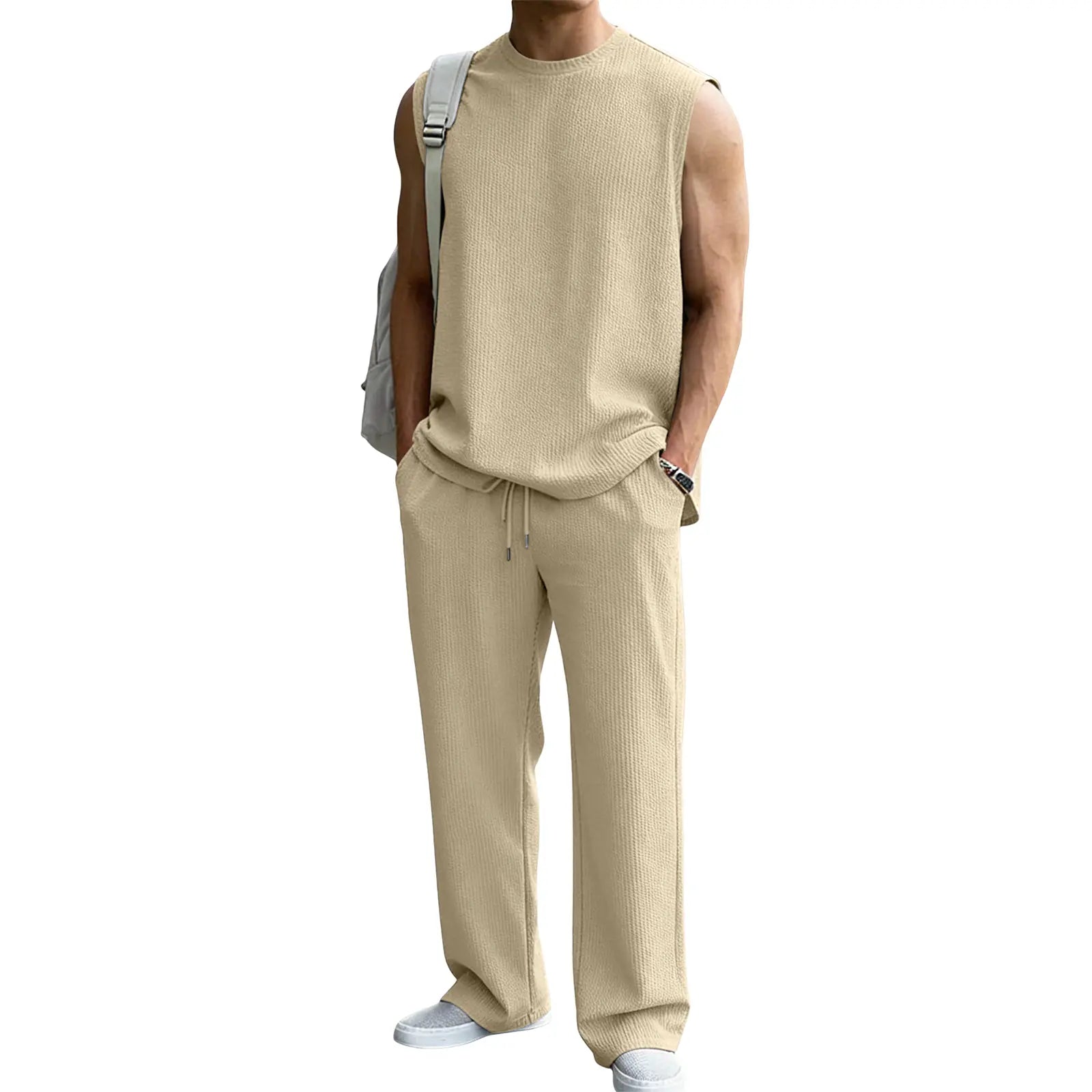 Rib Knit Summer Two-Piece Set