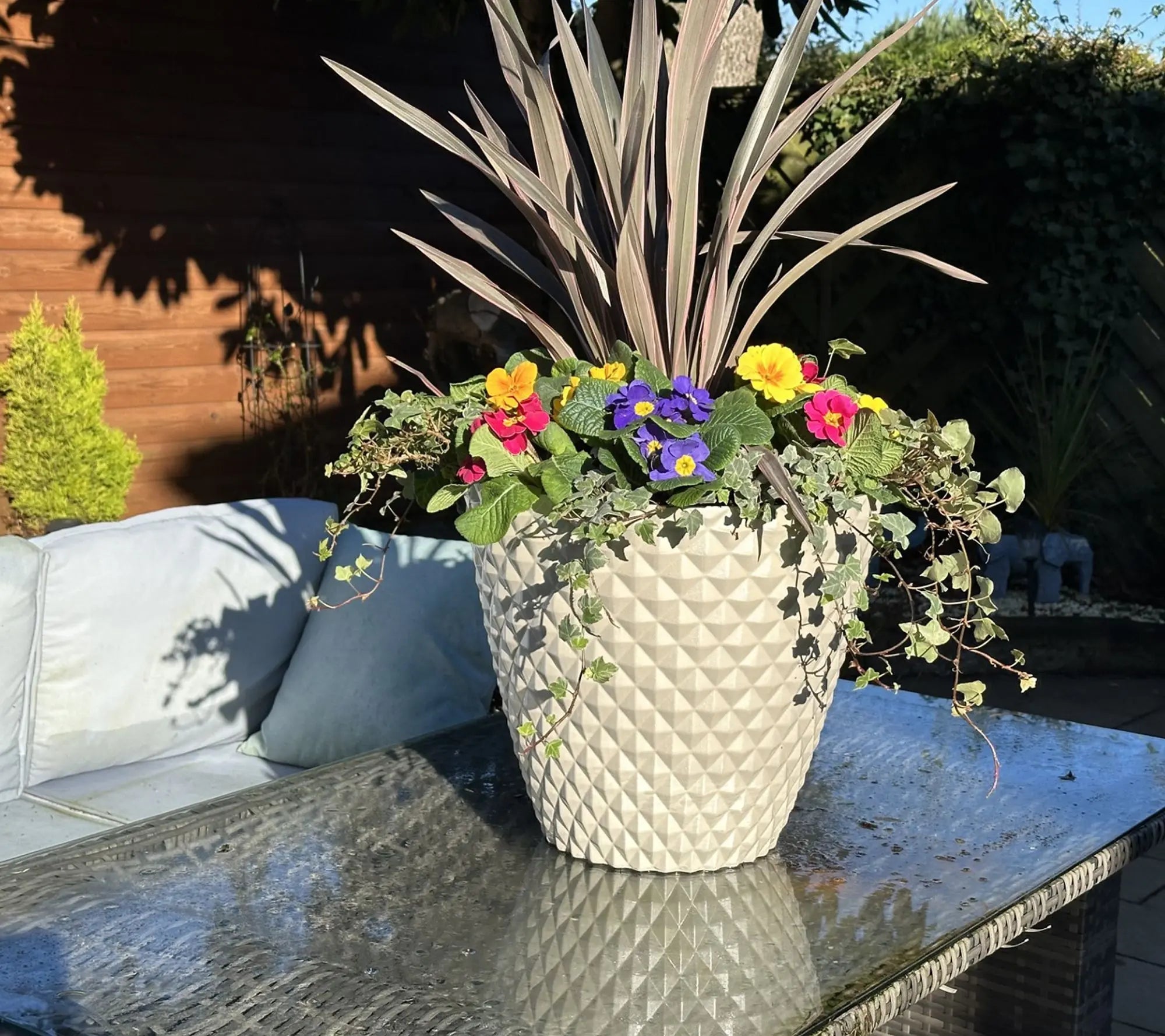 Pearlescent Diamond XL Planter Set